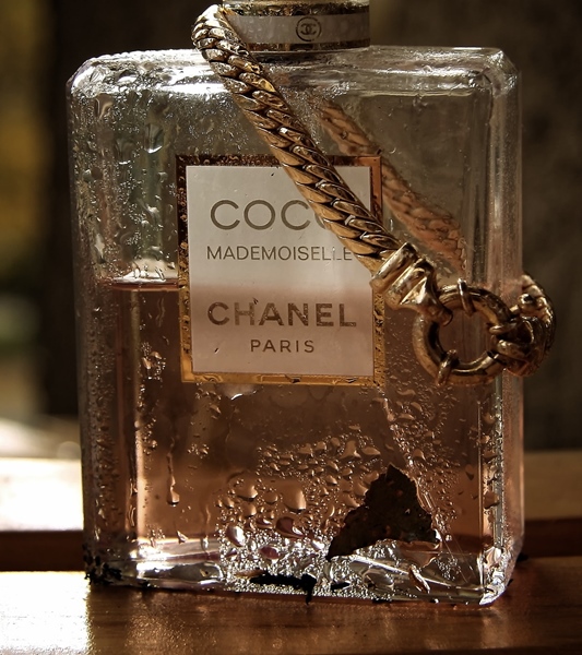 A bottle of Chanel Coco Mademoiselle perfume